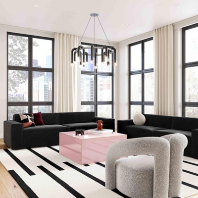 TOV Furniture Havana Coffee Table, Pink, rollover