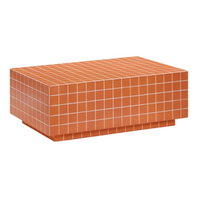 TOV Furniture Mixie Indoor / Outdoor Coffee Table, Orange, large