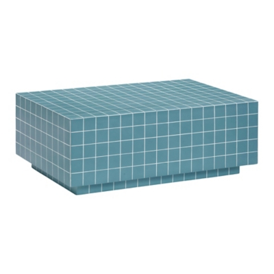 TOV Furniture Mixie Indoor / Outdoor Coffee Table, Blue, large