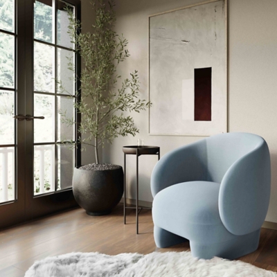 TOV Furniture Kiki Accent Chair, Blue, rollover