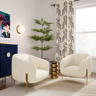 Inspire Me Home Decor Kandra Accent Chair, Cream, rollover