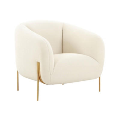 Inspire Me Home Decor Kandra Accent Chair, Cream, large
