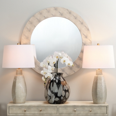 Relaxed Elegance Emery Wall Mirror, Ivory, rollover
