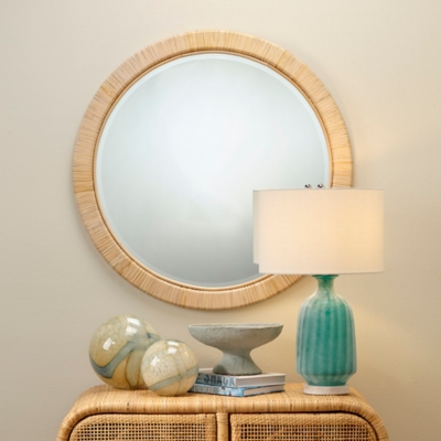 Relaxed Elegance Malakai Round Wall Mirror, , rollover