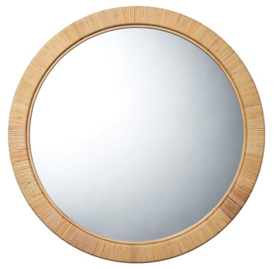 Relaxed Elegance Malakai Round Wall Mirror, , large