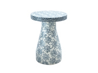 TOV Furniture Halio Floral Side Table