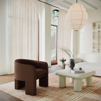 TOV Furniture Memphis Coffee Table, Cream, rollover