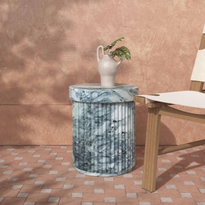 TOV Furniture Serafina Outdoor Side Table, , rollover