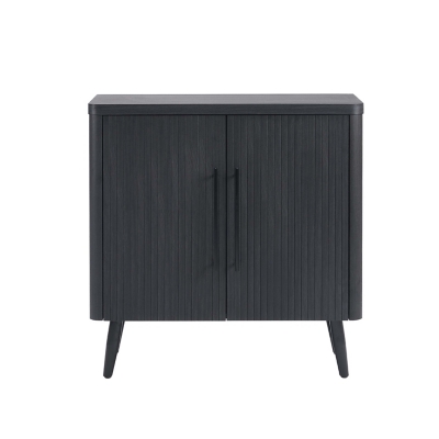 Manhattan Comfort Jodie 31.1" 2 Shelves Accent Cabinet, Charcoal Gray, large