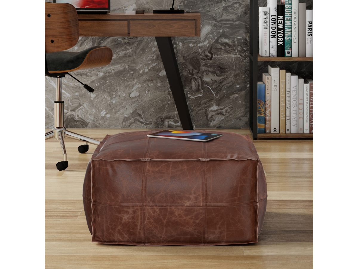 Simpli Home Sheffield Coffee Table Pouf, , large