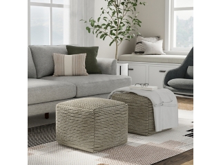 Simpli Home Eastmont Indoor Pouf