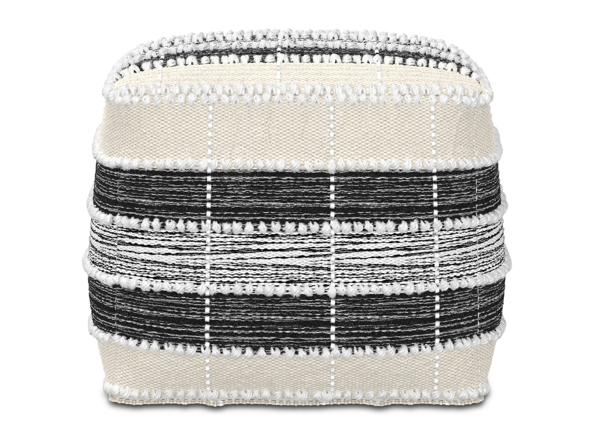 Simpli Home Barley Pouf, , large