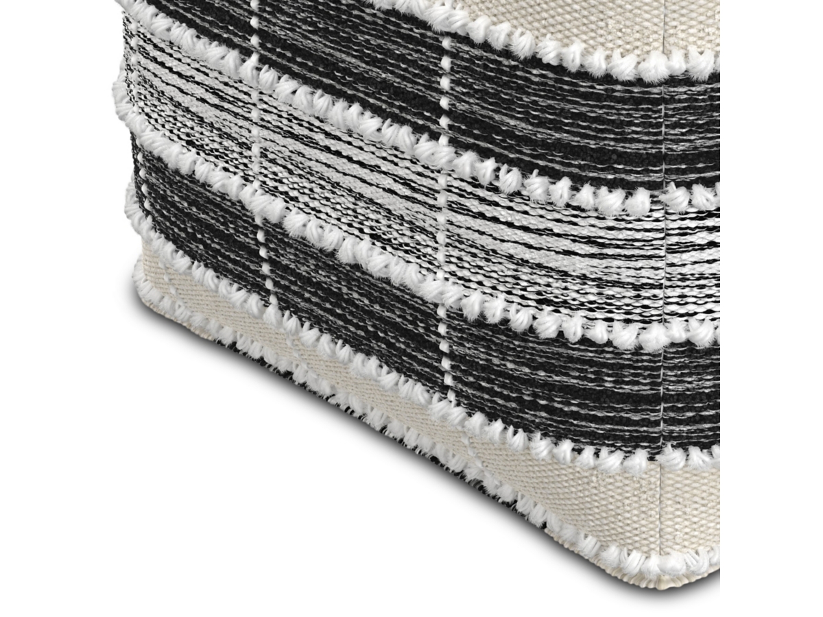 Simpli Home Barley Pouf, , large