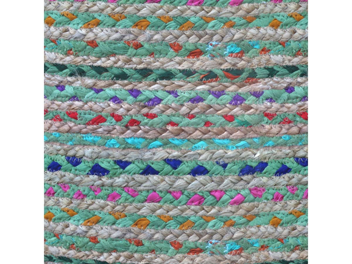 Simpli Home Margo Pouf, Green, large