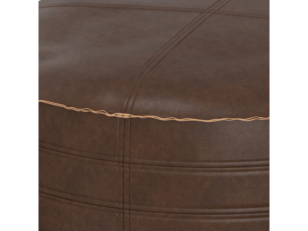 Simpli Home Brody Round Coffee Table Pouf, , large