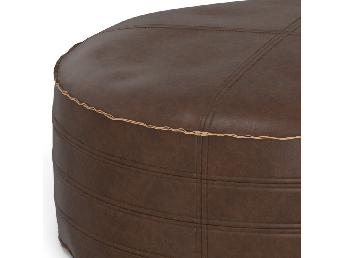 Simpli Home Brody Round Coffee Table Pouf, , large