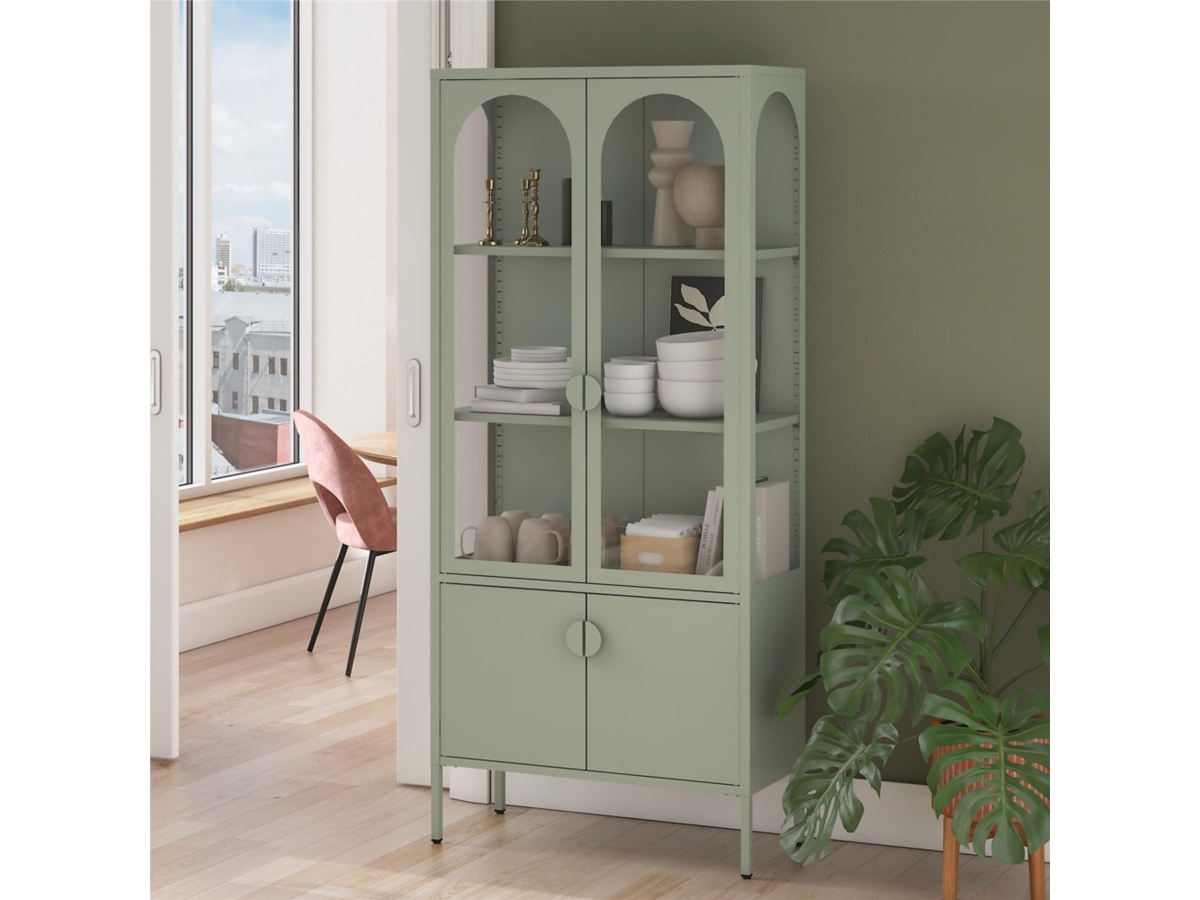 CosmoLiving by Cosmopolitan Chloe Cabinet with Glass Doors Ashley