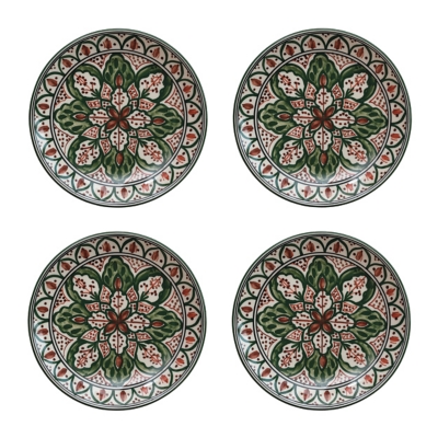 Storied Home Stoneware Botanical Bliss Plates Set of 4, , large