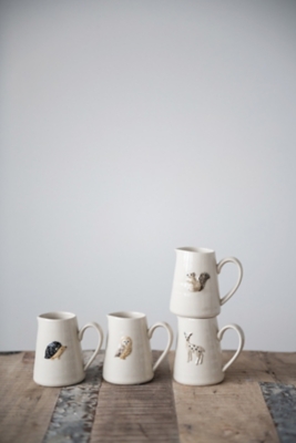 Storied Home Embossed Forest Animals Pitchers