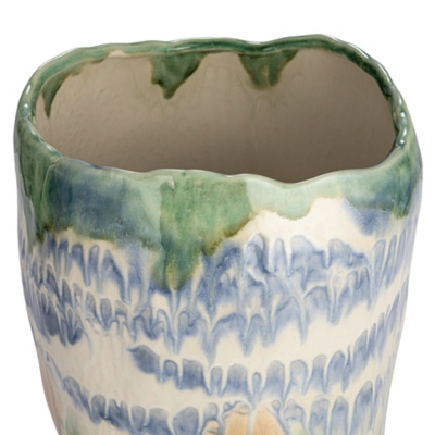 Storied Home Decorative Stoneware Vase - Thumbnail 5