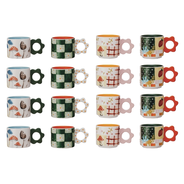 Storied Home Floral Mug (Set of 4)