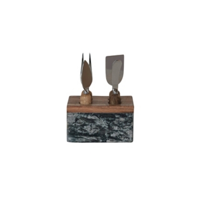 Storied Home Marble Cheese Server Set of 4, , large