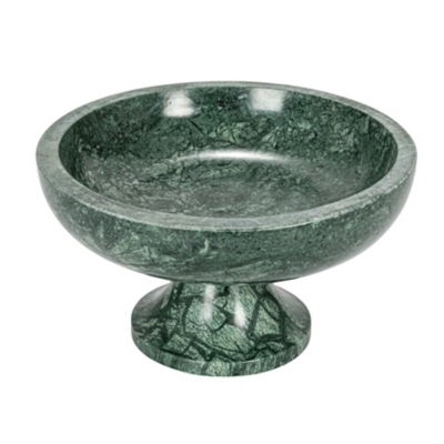 Storied Home Marble Footed Pedestal Bowl, , large