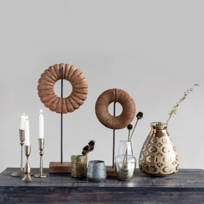 Storied Home Round Hand-Forged Taper Holder - Thumbnail 3