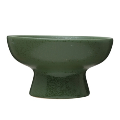 Storied Home Stoneware Footed Bowl, , large