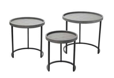 Relaxed Elegance Arielle Side Table, Gray, large