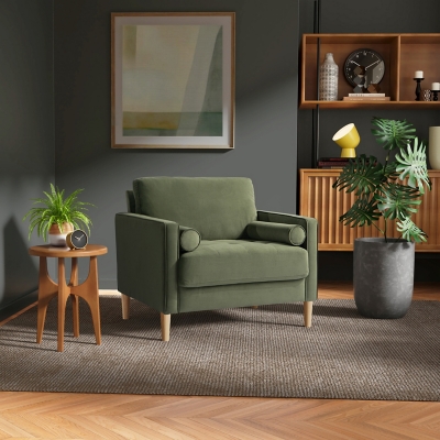 Studio Living Lansing Accent Chair, Olive, rollover