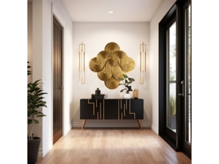 Storied Home Decorative Waves Wall Art 1" x 31"