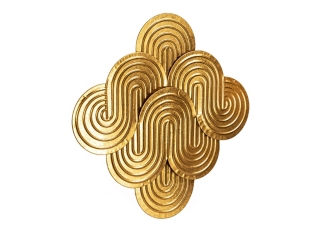 Storied Home Decorative Waves Wall Art 1" x 31"