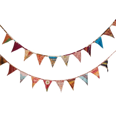 Storied Home Kantha Quilt Garland Wall Decor