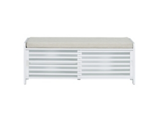 Dovelina Tresy Shutter Storage Bench Ottoman