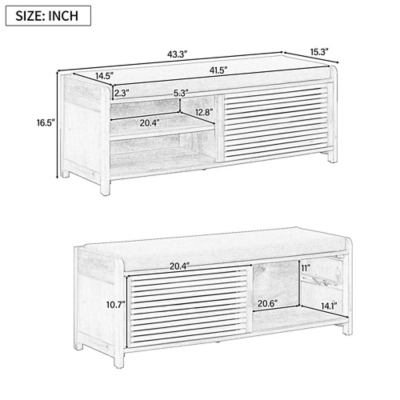 Dovelina Tresy Storage Bench Ottoman, , large