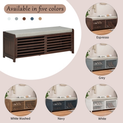 Dovelina Tresy Storage Bench Ottoman, , large