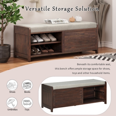 Dovelina Tresy Storage Bench Ottoman, , large