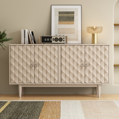 Dovelina Trexms Rectangular Sideboard, Beige, rollover