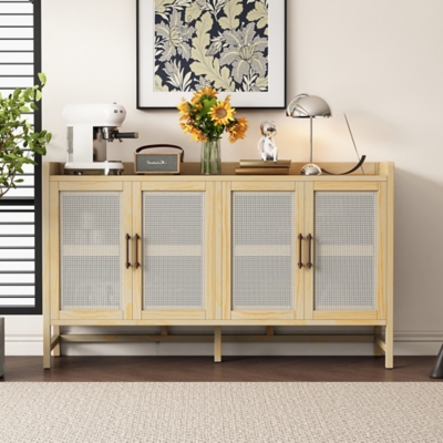 Dovelina Trexms Rustic Sideboard, Natural, rollover