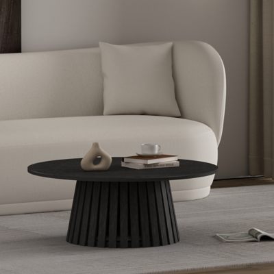 Manhattan Comfort Layla Coffee Table, Black, rollover