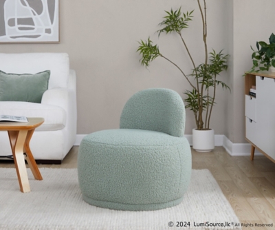 LumiSource Kimi Accent Chair, Green, rollover