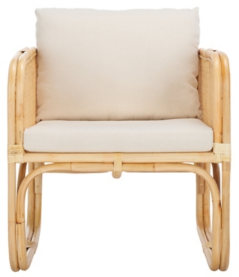 Safavieh Alybeth Accent Chair, White/Natural, grid