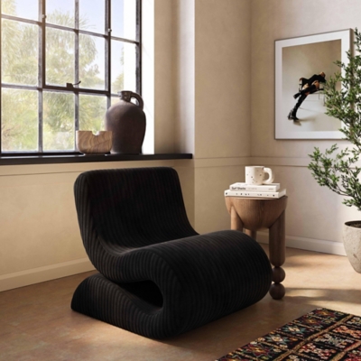 TOV Furniture Senna Accent Chair, Black, rollover