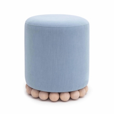 TOV Furniture Dex Ottoman, Faded Blue, large