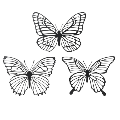 Gerson International Butterfly Hangings Wall Decor (Set of 3), , large