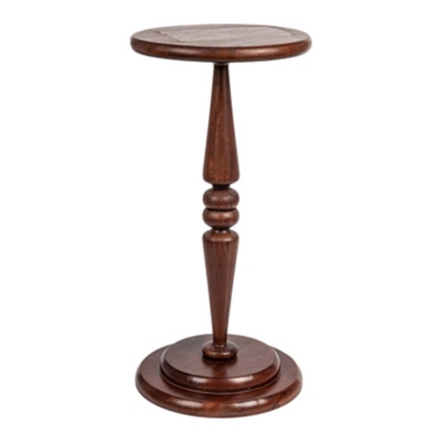 Storied Home Bishop Side Table, Dark Chestnut, large