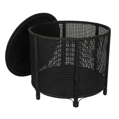 Storied Home Accent Table with Storage, Black, large