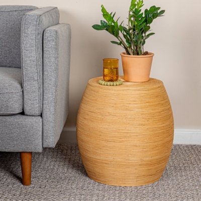 Storied Home Barrel Accent Table, , rollover