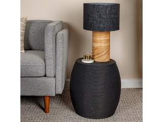 Storied Home Barrel Side Table